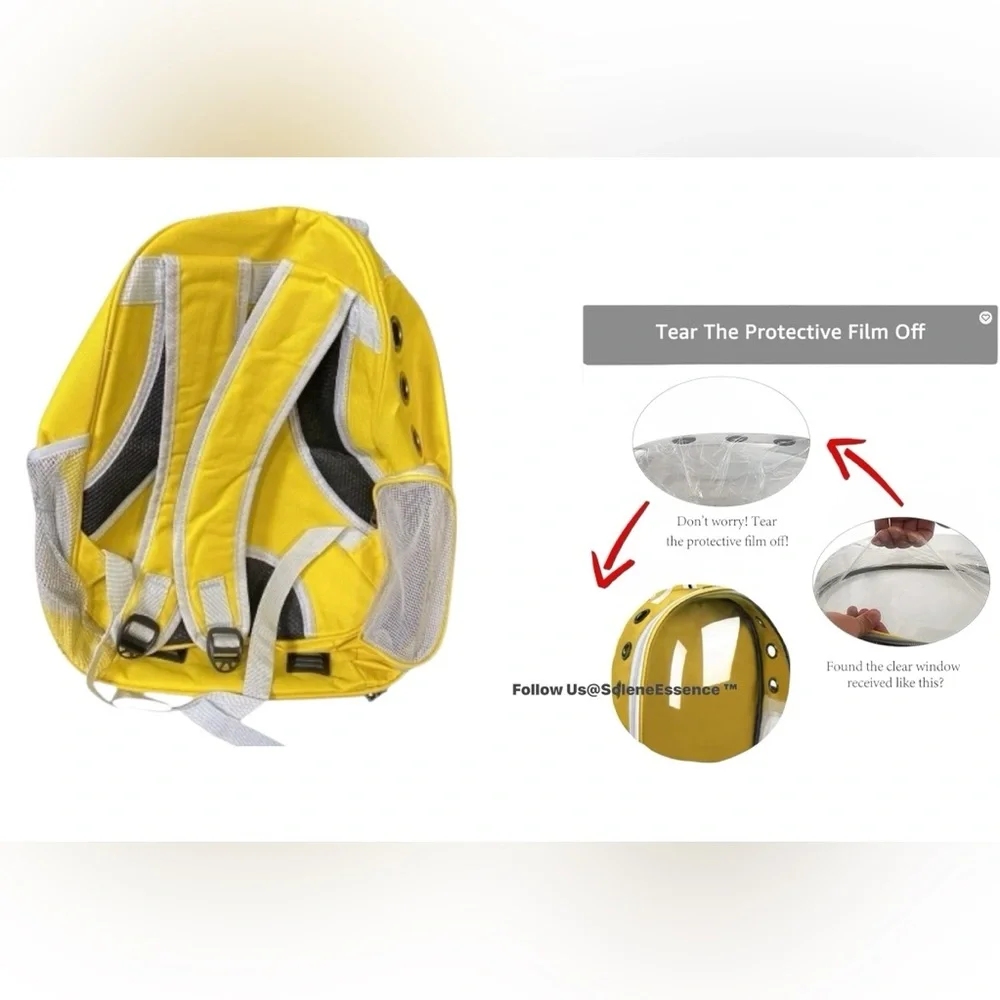 Space Capsule Pet Carrier Backpack – Small Cats & Dogs Breathable Bubble Window